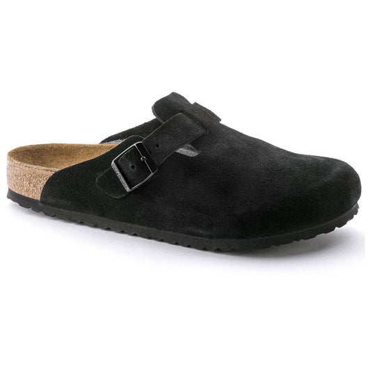 Boston Soft Footbed Suede Leather - Black