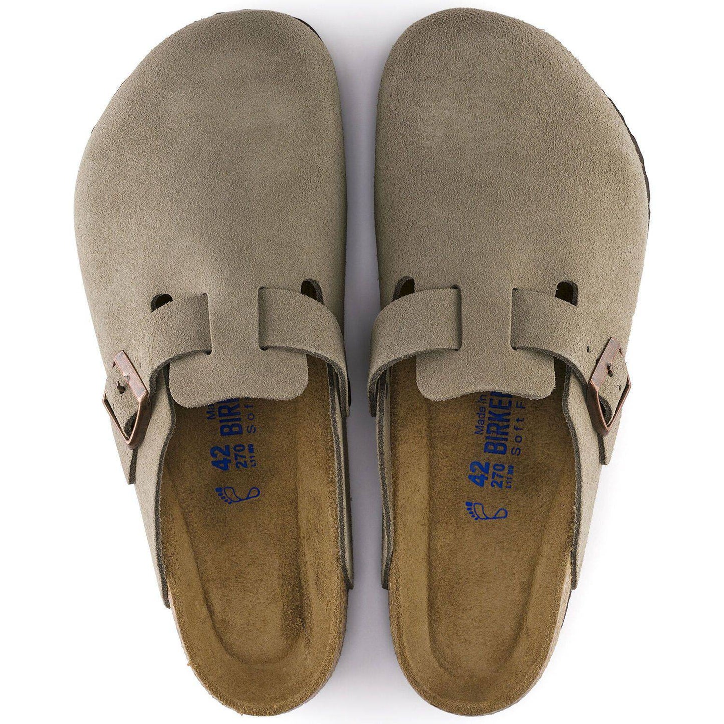 Boston Soft Footbed Suede Leather - Taupe